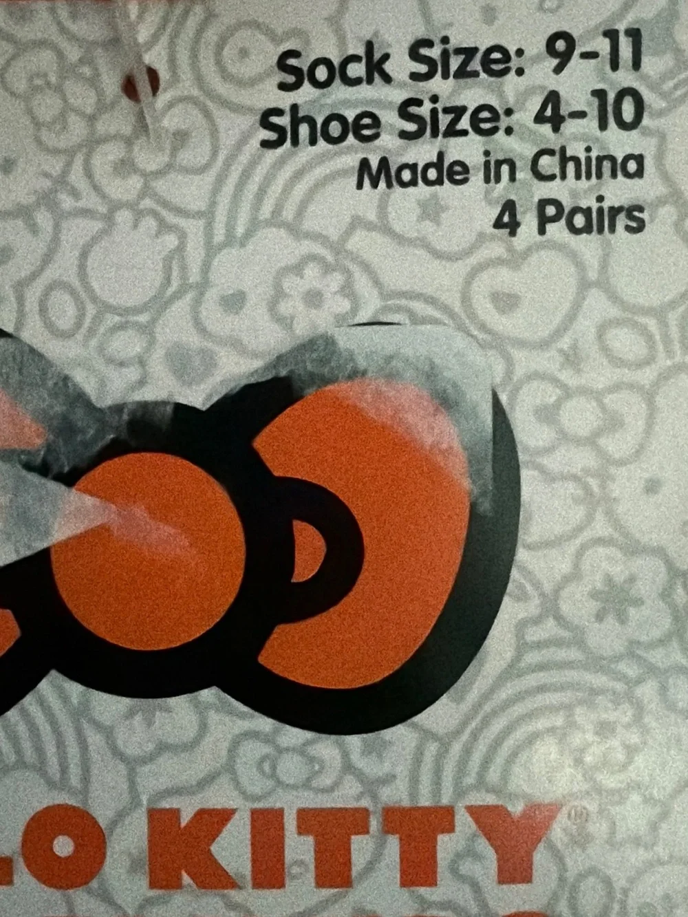 Hello Kitty Orange &White Low-Cut Socks &Crème shop x Hello Kitty sheet masks